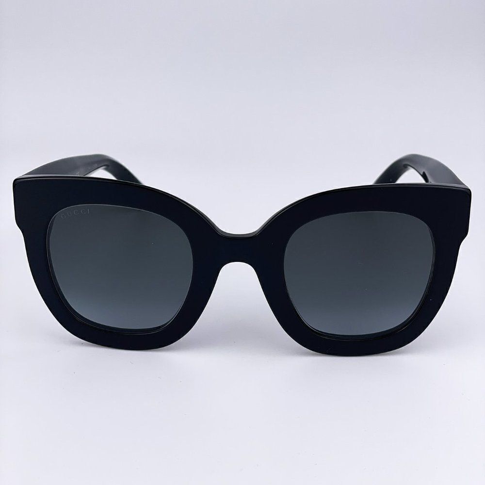 SALE! NEW Gucci  GG0208S 001 Black Gray Mirrored Gradient Square Women - Picture 3 of 13